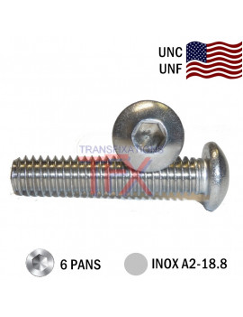 ecrou americain frein insert nylstop zingue cotes pouces unc unf Diamètre  N10 (4.826mm) Filetage UNC (STANDARD)